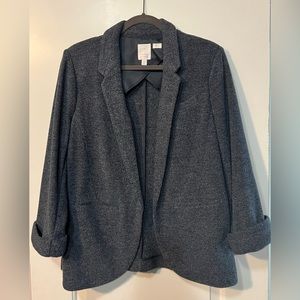 Knit Blazer- very comfortable but can be dressed up easily.